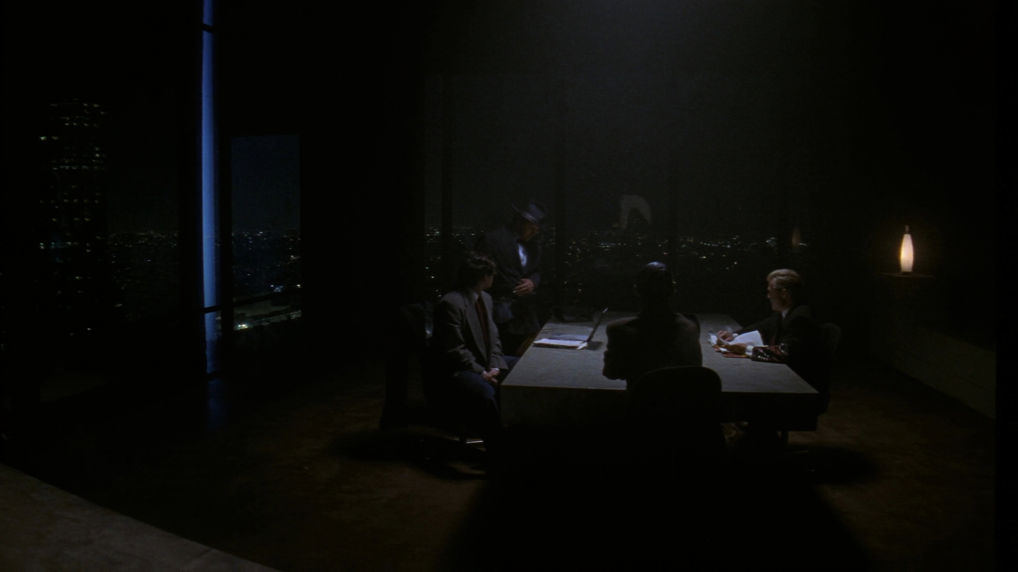 a dim covert facility interior